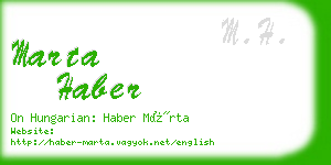 marta haber business card